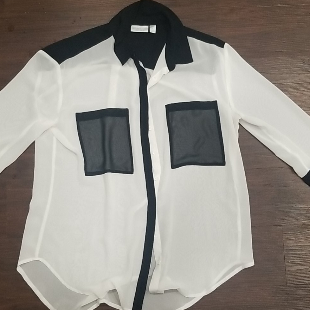 Vintage Sheer Bisou Bisou Blouse